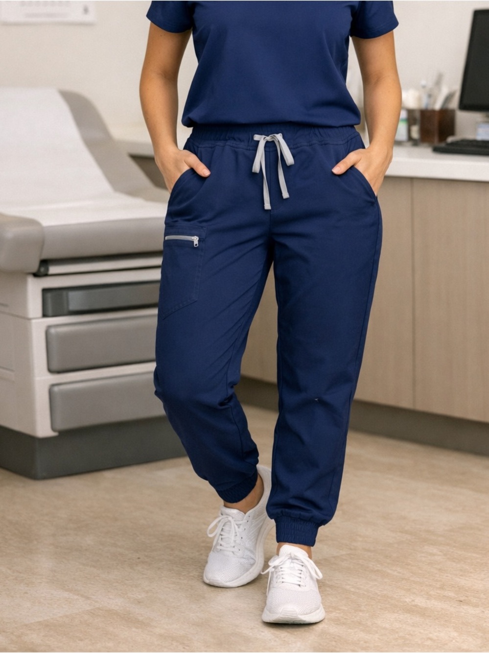 FIGS Technical Collection Scrub Joggers XL Navy | Minor Stitch Repair Needed